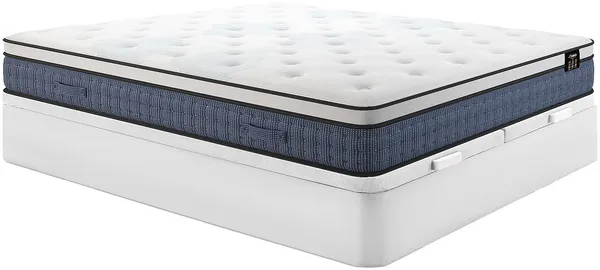 Vente-unique - VARNO Mattress and bed base set StoffHolz, Platte Weiß - B 180 cm x H 23 cm30 cm x L 200 cm