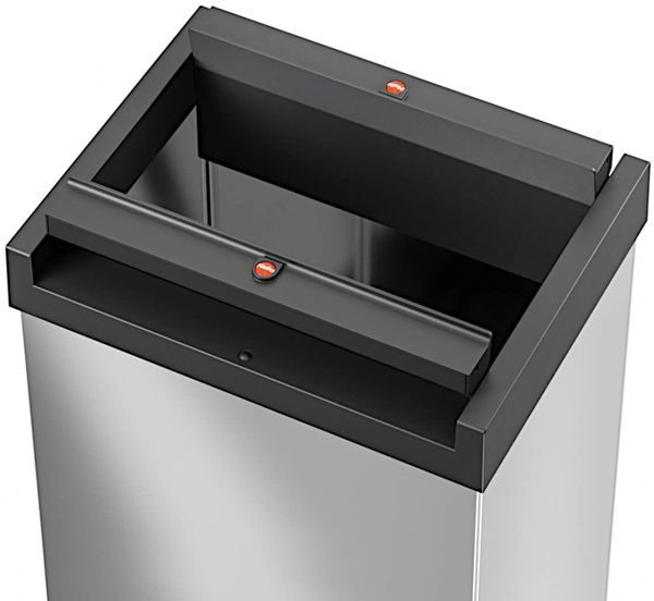 Hailo 'Big-Box Swing XL' Standmülleimer mit selbstschließendem Schwingdeckel, Stahlblech, 52 Liter, Schwarz Bild 2