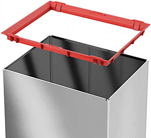 Hailo 'Big-Box Swing XL' Standmülleimer mit selbstschließendem Schwingdeckel, Stahlblech, 52 Liter, Schwarz Bild 3