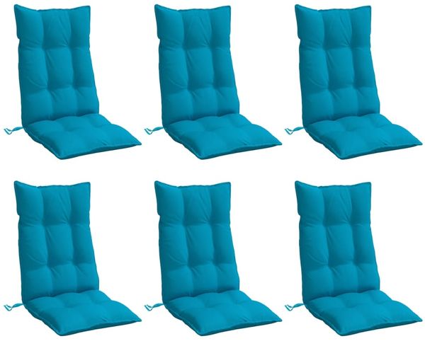 vidaXL Hochlehner-Auflagen 6 Stk. Hellblau Oxford-Gewebe 377616 Bild 3
