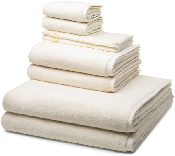 Ross Sensual Skin 8 tlg. Frottier-Set - 2 X Handtuch (50 X 100cm), 2 X Duschtuch (75 X 140cm), 2 X Gästetuch (30 X 50cm), 2 X Waschhandschuh (16 X 22cm) - 500 g/m2 - Champagner