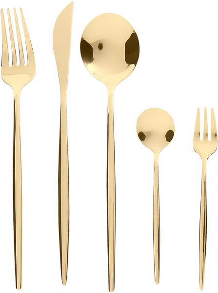 30-teiliges Besteckset RIGATONI Gold