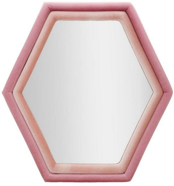 Dmora Spiegel Balla, Spiegel mit Rahmen, Wanddekorationsartikel, Spiegeldekoration, 75x4 h80 cm, Rosa Bild 1