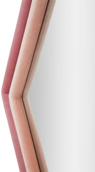 Dmora Spiegel Balla, Spiegel mit Rahmen, Wanddekorationsartikel, Spiegeldekoration, 75x4 h80 cm, Rosa Bild 5