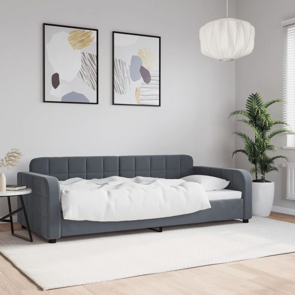 vidaXL Tagesbett Dunkelgrau 90x190 cm Samt 354072