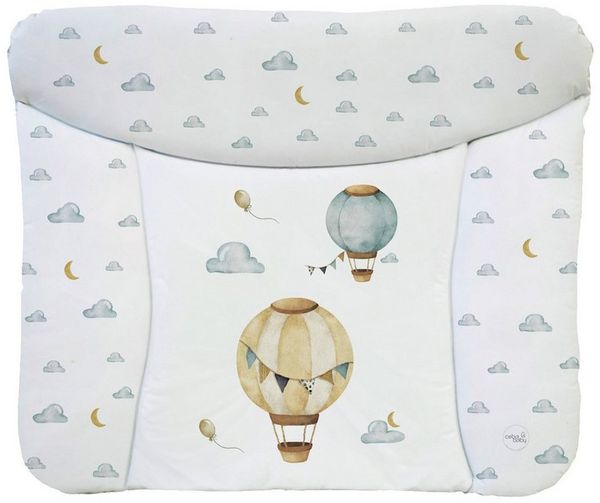 Ceba Baby® Wickelauflage 75x72 cm – Weiche Wickeltischauflage für Jungen & Mädchen – Wasserdicht & Abwaschbar – OEKO-TEX® 100 – Made in EU - Luftballons