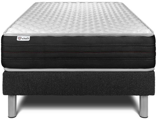 Matratzenset VITAL MEMO ONE 90 x 200 cm Bettrahmen Kit schwarz