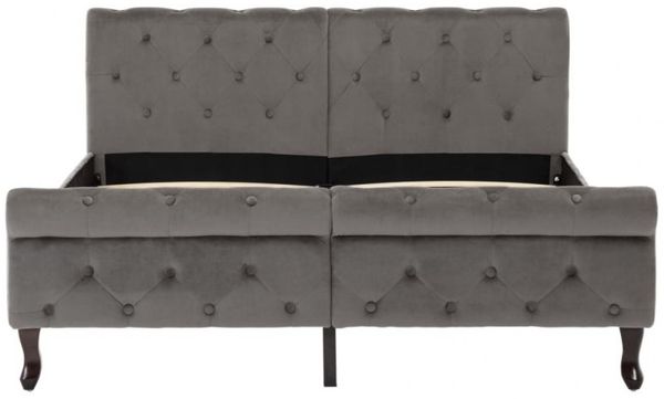 vidaXL Bettgestell Grau Samt 140 x 200 cm 288560 Bild 10
