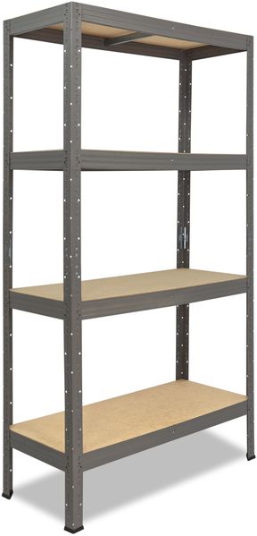 shelfplaza PRO 180x70x30 cm Schwerlastregal in grau mit 4 Böden und 200 kg Traglast pro Boden