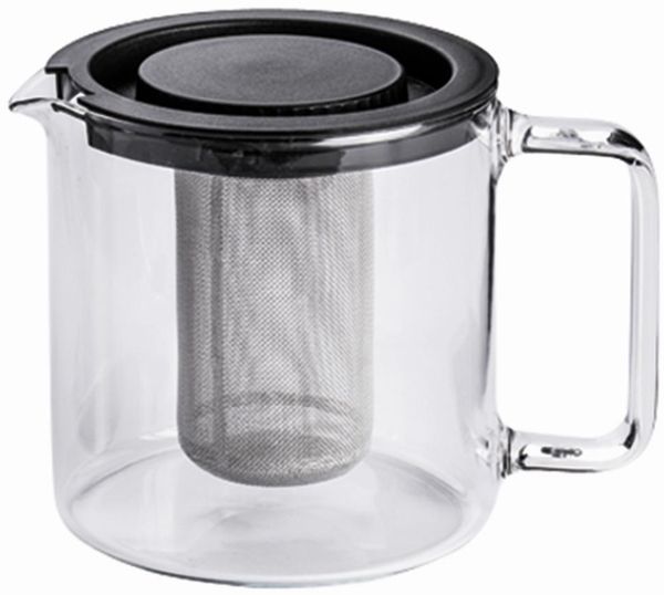 BOHEMIA CRISTAL Teekanne mit Metallsieb und Kunststoffdeckel 1,3 l