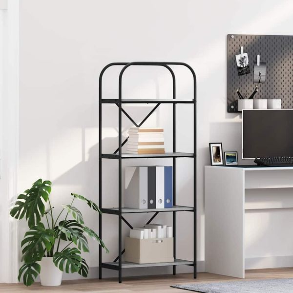 vidaXL Bücherregal Graues Sonoma 60 x 30 x 146 cm Holzwerkstoff 879860