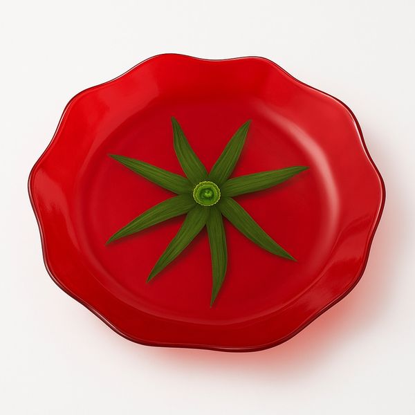 Schale Glas ARIA FRESH Tomate 22x22x2 cm rot 1 Stück