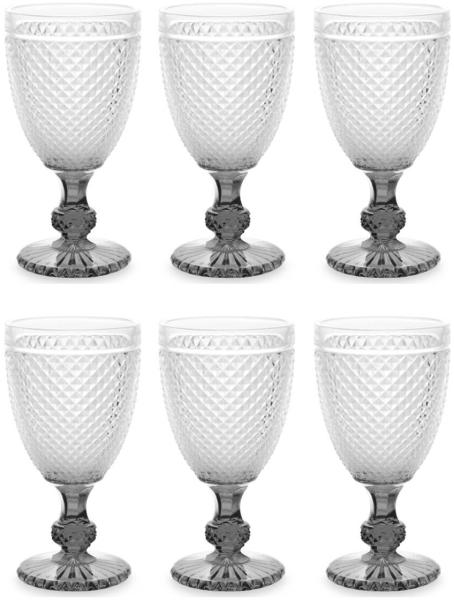 Wasserglas mit Kristalldesign, 256 ml, 6 Stück