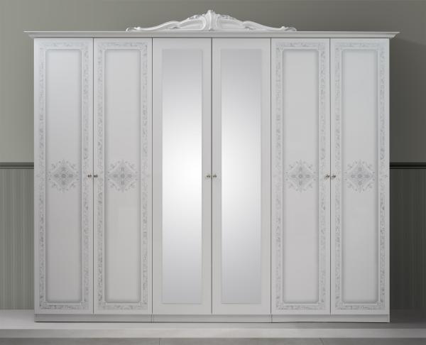 Kleiderschrank >Langston< in Weiß - 261x227x57cm (BxHxT)