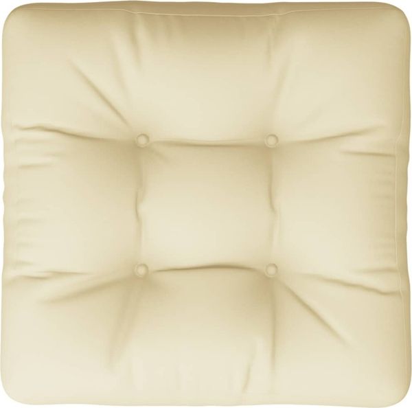 Palettensofa-Kissen Creme 60 x 60 x 12 cm Bild 7