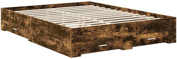 vidaXL Bettrahmen Geräucherte Eiche 150 x 200 cm Holzwerkstoff 3409977 Bild 6