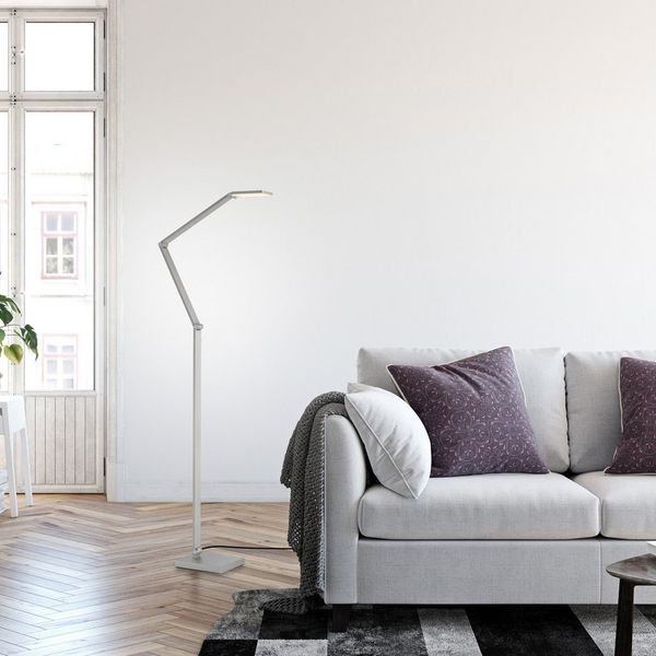 Paul Neuhaus LED Stehlampe SAMSKY, Farbsteuerung, LED fest integriert, warmweiß - kaltweiß, Tastdimmer, CCT 2700-5000K, Memory, Höhenverstellbar