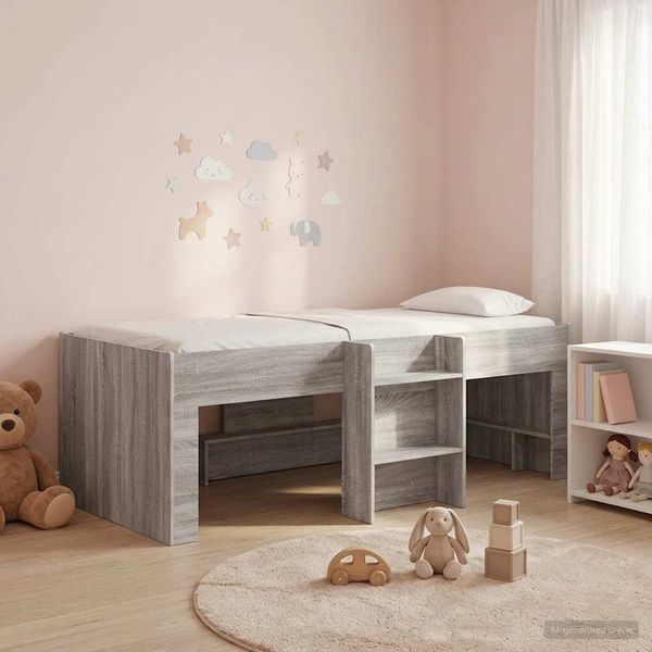 vidaXL Hochbett für Kinder 2 pcs Grau Sonoma 203 x 101,1 x 68,5 cm 3422552