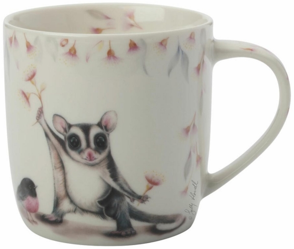 Maxwell & Williams DX0460 SALLY HOWELL Becher in Dose Ringtail Possum/Robin (Opossum & Rotkehlchen), Porzellan