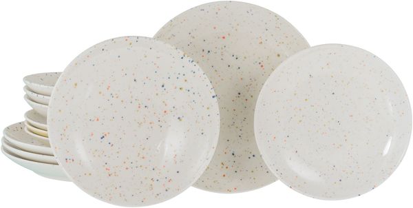 Confetti Weiss, Tellerset 12-tlg (mo)
