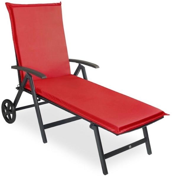 sunnypillow Liegenauflage 190 x 60 cm, 1 Stück Rot