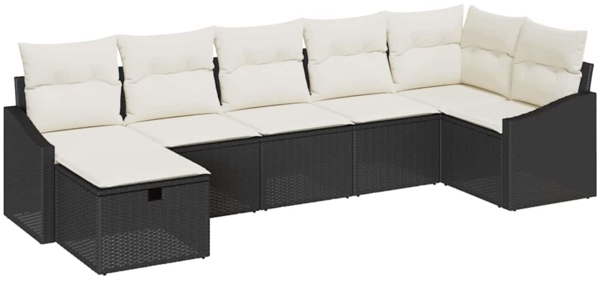 vidaXL Sofa Set mit Kissen 7 pcs Poly-Rattan 3360628