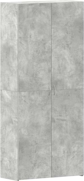 vidaXL Schuhschrank mit Regal Grau 80 x 35,5 x 180 cm Holzwerkstoff 3333839