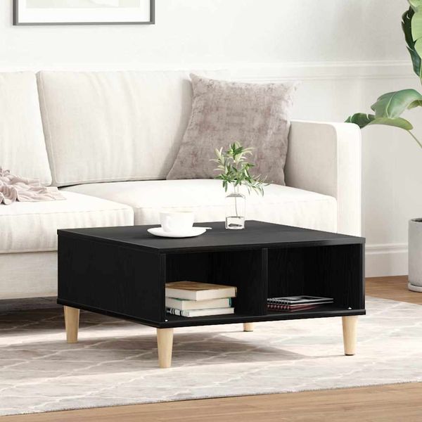 vidaXL Couchtisch Schwarz Eichen-Optik 60 x 60 x 30 cm Holzwerkstoff 862586