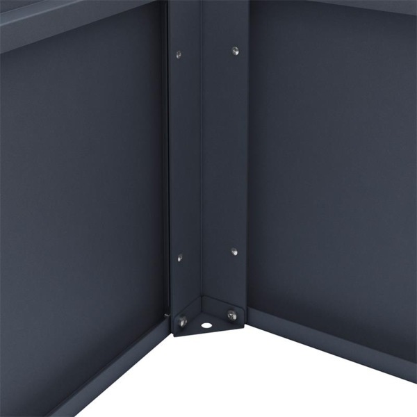 Hochbeet Design Gemüsebeet Pflanzbeet 100x50x77 cm mit Schneckenkante Anthrazit Bild 5