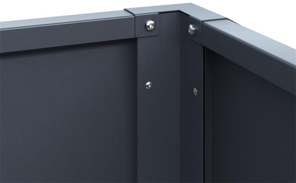 Hochbeet Design Gemüsebeet Pflanzbeet 100x50x77 cm mit Schneckenkante Anthrazit Bild 4