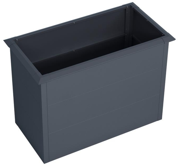 Hochbeet Design Gemüsebeet Pflanzbeet 100x50x77 cm mit Schneckenkante Anthrazit Bild 7