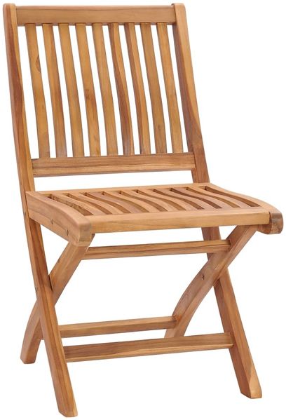 vidaXL Klappbare Gartenstühle mit Kissen 4 Stk. Massivholz Teak 3072829 Bild 4