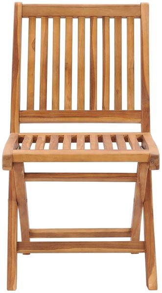 vidaXL Klappbare Gartenstühle mit Kissen 4 Stk. Massivholz Teak 3072829 Bild 5