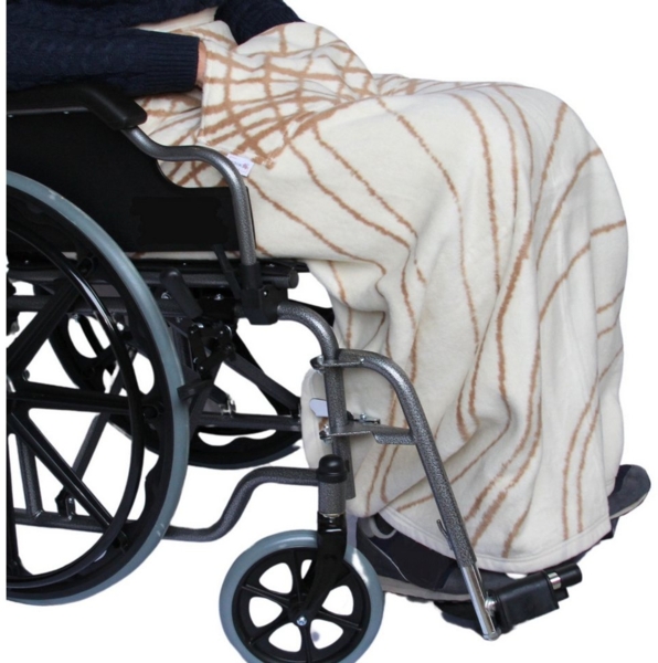 Outdoordecke Rollstuhldecke DECKE für ROLLSTUHL Beindecke Rollstuhlfahrer Kniedecke, Seniori, 6. Ecru - Linien