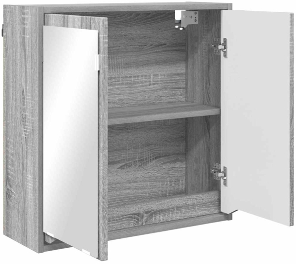 vidaXL Badezimmerspiegelschrank mit Tür Graues Sonoma 60 x 20 x 60 cm 888783 Bild 4