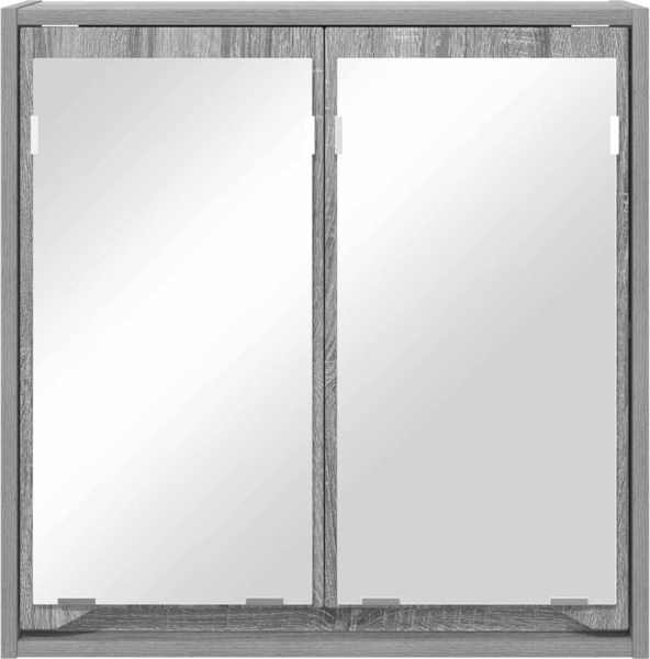 vidaXL Badezimmerspiegelschrank mit Tür Graues Sonoma 60 x 20 x 60 cm 888783 Bild 5