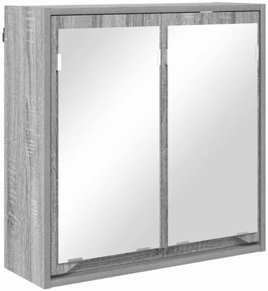 vidaXL Badezimmerspiegelschrank mit Tür Graues Sonoma 60 x 20 x 60 cm 888783 Bild 1