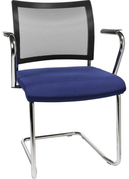 Topstar Besucherstuhl Visit NV49AG26 Freischwinger mit Armlehnen blau