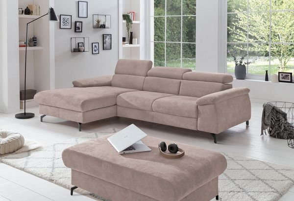COTTA Ecksofa Kitty L-Form, inkl. Kopfteilverstellung, optional mit Bettfunktion u. Bettkasten
