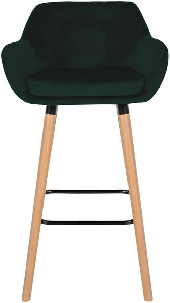 Barhocker MIRID - Samt Grün 55x46x99 cm | Barstuhl Mit Lehne Tresenhocker Tresenstuhl Kneipenhocker Kneipenstuhl Bild 6