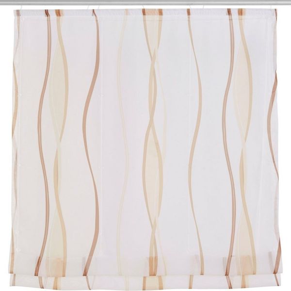 OTTO home Raffrollo Dimona, mit Klettschiene, Transparent, Voile, Polyester, Wellen