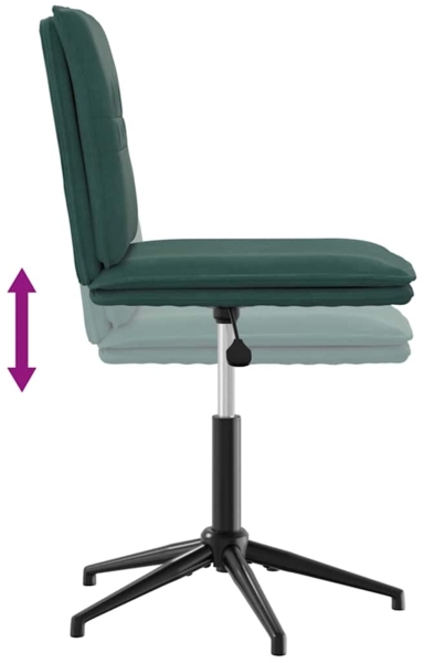 vidaXL Esszimmerstühle 6 Stk. Dunkelgrün Samt 3315699 Bild 6