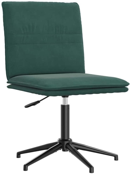 vidaXL Esszimmerstühle 6 Stk. Dunkelgrün Samt 3315699 Bild 2