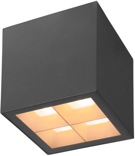 SLV S-CUBE, Deckenaufbauleuchte, 2700/3000K, 15W, PHASE, 80°, anthrazit - Aufbaustrahler