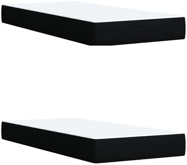 vidaXL Boxspringbett mit Matratze Schwarz 200x200 cm Stoff 3288304 Bild 9