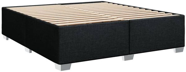 vidaXL Boxspringbett mit Matratze Schwarz 200x200 cm Stoff 3288304 Bild 8