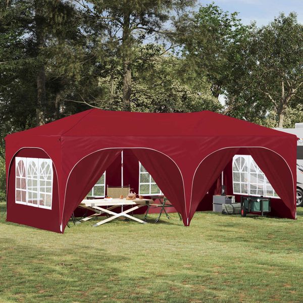 vidaXL Pop-up Partyzelt 575 x 288 x 245 cm Bordeauxrot Oxford-Stoff 42019906