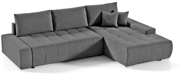 Beautysofa Ecksofa Draco L mit Schlaffunktion, in pflegeleichten Stoffen, Bettkasten