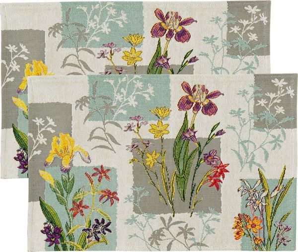 sander table + home Platzset Tischset "Flowery Patch" 2er-Pack, Gobelin Blumen