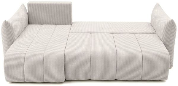 Ecksofa Schlafsofa ONTARIO XS in Stoff Poso Braun Ottomane Links Bild 2